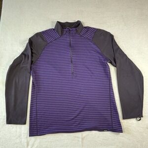 Patagonia Men's Capilene 3 midweight Zip-neck Pullover Size XL Purple /dark Gray